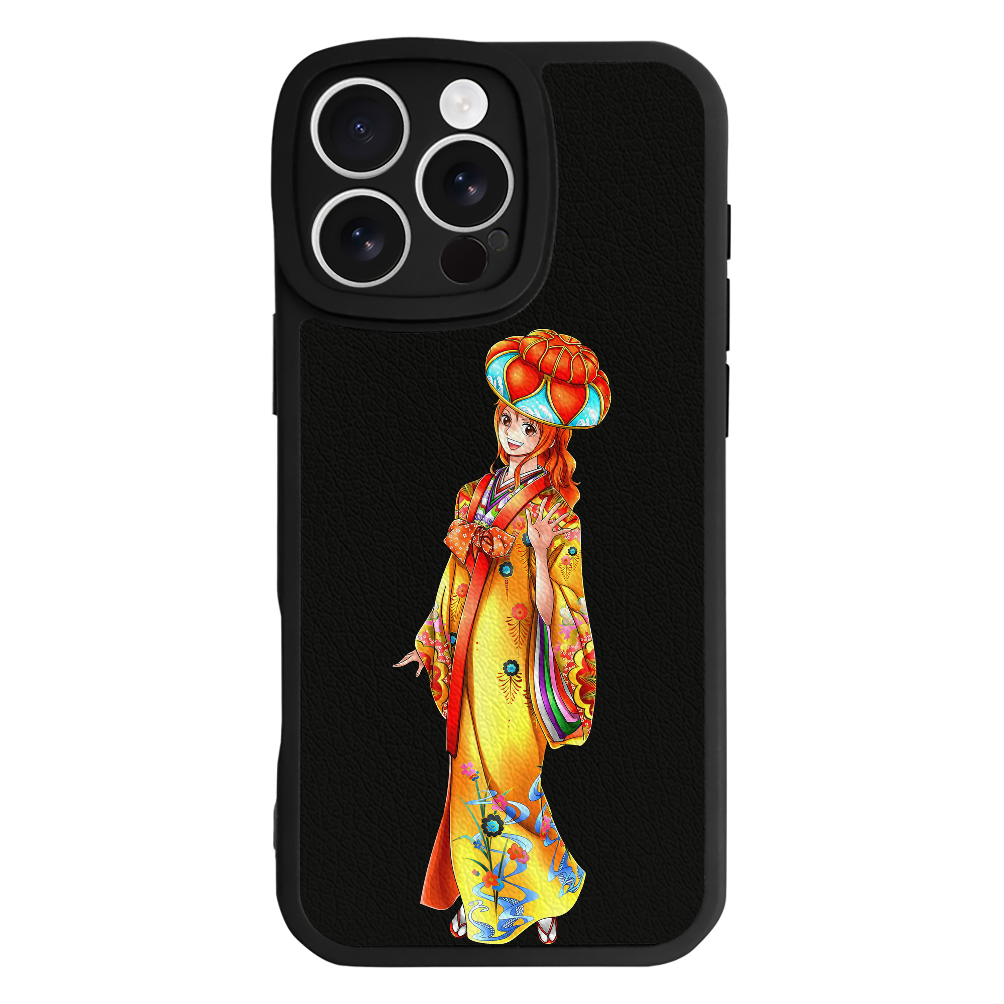 （画像用） ワンピース ナミ ONE PIECE Nami 【iPhone 16シリーズ対応】シリコンスマホケース（レザー調） 材質：シリコン